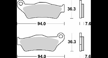 Plaquette de frein SBS pour Moto Moto Guzzi 1200 Stelvio 2011 à 2017 LZE00/LZG00 / AR Neuf