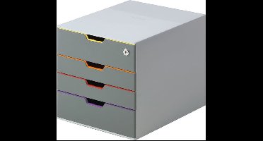 Durable ladenblok Varicolor Safe, 4 lades waarvan de bovenste met slot