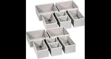 JGS ® Ruime Set van 12 Opvouwbare Ladeorganizers voor Efficiënte Kledingopslag in Drie Formaten