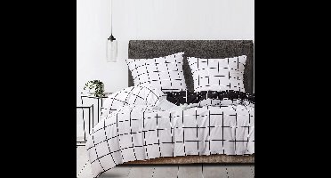 Goodivery ® Beddengoedset in Geometrisch Design met Rits en Kussensloop, Zacht en Onderhoudsvriendelijk