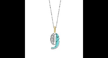 TI SENTO Dames Hanger - 925 zilver - Cijfer 9 - Turquoise - 6841TQ_9