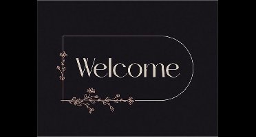 MD Entree - Deurmat - Schoonloopmat - Impression - Rosa Flowers Welcome - 40 x 60 cm