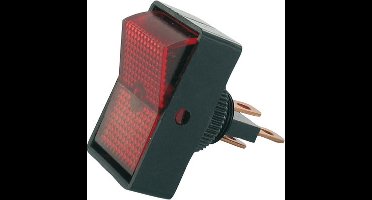 Wip schakelaar aan - uit rood 12V 16A Ø 15 mm