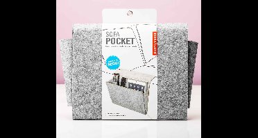 Kikkerland - Sofa Pocket Voor Bank - Opbergzak voor je Bank - Woonaccessoire – Vilt – Grijs - Moederdag cadeau