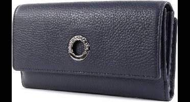 MANDARINA DUCK Portemonnee Mellow Leather Wallet with Flap Dress Blue Blauw
