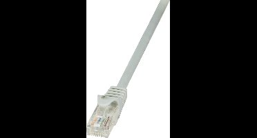 LogiLink CP1012U RJ45 Netwerkkabel, patchkabel CAT 5e U/UTP 25.00 cm Grijs 1 stuk(s)
