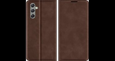 Cazy Hoesje geschikt voor Samsung Galaxy A24 4G - Hoesje met Pasjeshouder - Luxe Book Case - Bruin