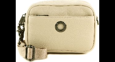 MANDARINA DUCK Leren Schoudertas Gordeltas Mellow Leather Camera Bag Papyrus Crème