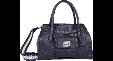 JOOP! Leren Handtas Schoudertas Carino Giulia Handbag Black Zwart