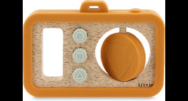 Trixie Baby Camera van Hout en Silicone - Mr. Fox - Eerste Speelgoed voor Baby - Kraamcadeau - Baby cadeau