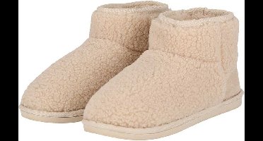 Apollo - Dames teddy pantoffels - Fake Fur voering - Zwart - Maat 41/42 - Sloffen dames - Pantoffels dames