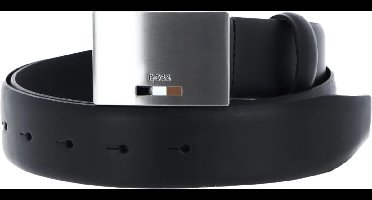 BOSS Leren Riem Strom Icon En Sz35 Leather Belt W85 Black Zwart