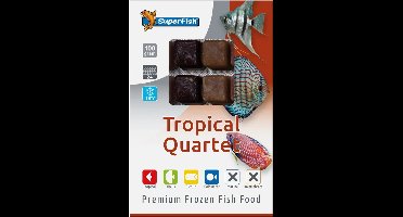 SuperFish Diepvriesvoer Tropisch Kwartet 100 gram Diepvries