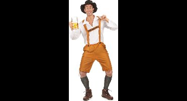 Vegaoo - Oranje en wit Beiers kostuum voor volwassenen