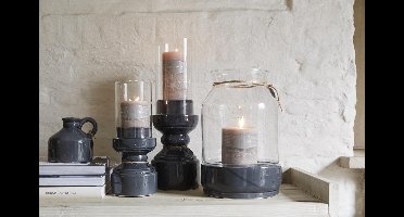 Windlicht Saintes d.grey 34cm