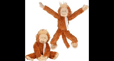 2x stuks happy Horse pluche aapje knuffel 23 cm - apen knuffels