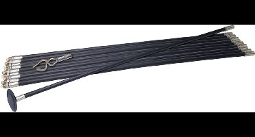 Silverline 12-delige rioolontstopper set - robuust polypropyleen - dubbele wormschroef - snel-vergrendel aansluitingen