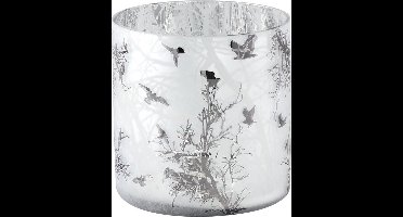 PTMD Winty Windlicht - 15 x 15 x 15 cm - Glas - Wit
