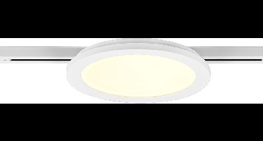 LED Railverlichting - Plafondlamp - Plafondverlichting - DUOLINE - 2 Fase - 13W - Warm Wit 3000K - Dimbaar - Rond - Mat Wit - Kunststof