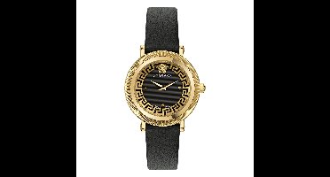 Versace Greca Flourish VE7F00323 Horloge - Leer - Zwart - Ø 35 mm