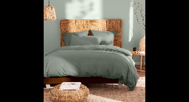 Matt & Rose Dekbedovertrek Mosgroen - 260 x 240 + 2x 65 x 65 cm - Gewassen Katoen