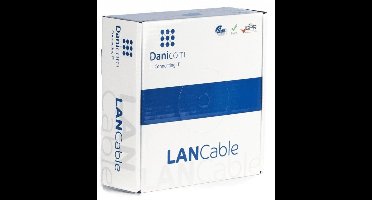 Danicom CAT5e U/UTP 50 meter kabel op rol soepel grijs CCA - Trekdoos - Internetkabel - Netwerkkabel - UTP kabel