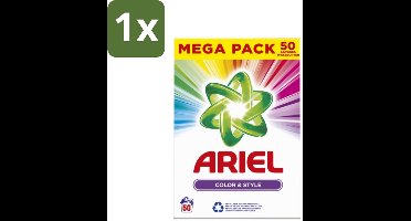 Ariel Color & Style - Waspoeder - Gekleurde Was - 50 Wasbeurten - 1 stuk