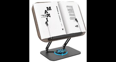 Draaibare Houten Boekenstandaard - Veelzijdig voor Kookboeken, Laptops, en Muziek