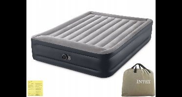 Intex Luchtbed Deluxe Kussensteun 203x152x42cm met ingebouwde Pomp