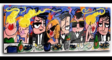 Mossel diner - Meerdere kleuren - Canvas 200 x 90 cm