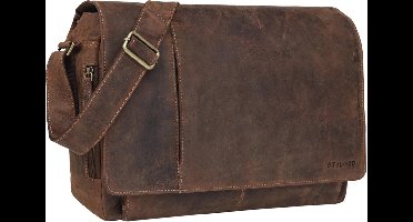 STILORD Elias Leather Bag Men Messenger Bag Shoulder Bag Laptop Bag 15.6 inch Briefcase Office Bag Buffalo Leather