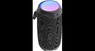 Akashi, Draagbare 10W Bluetooth-luidspreker 10 uur autonomie en veelkleurige LED, Zwart
