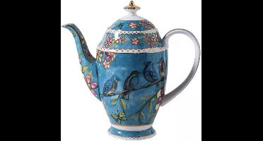 Luxe Bone China Theepot met Vroege Vogel en Boom Dessin - 1 Liter Keramiek