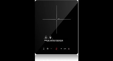 RVV® Elektrische Kookplaat 1 Pit - Elektrische Fornuis - Elektrische Kookplaat Vrijstaand - 1 Kookzone - Kinderslot - Zwart - 35cm x 28cm x 5cm