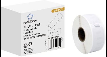 Renkforce RF-6027492, Wit, Zelfklevend printerlabel, Doorlopend etiket, Rol, Papier, Direct thermisch