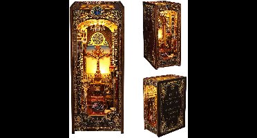 IMPERATORIS® DIY Magic Book Nook Kit met LED Verlichting en Sensor - Miniatuur Huisje - Creatieve Decoratie voor Boekenplank of Bureau - Ideaal Cadeau voor Jongens en Meisjes - Hout