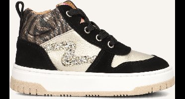 Develab 41894 Sneakers Unisex - Leren Sneaker - Zwart - Maat 22