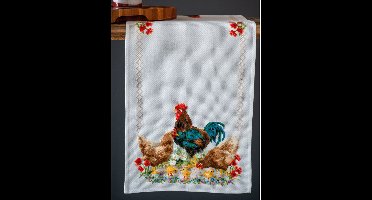 Vervaco - Perlaida loper kit - Haan en kippen - PN-0172772 - Borduren - Borduurpakket - Borduurpakket volwassenen - Borduurpakket kind