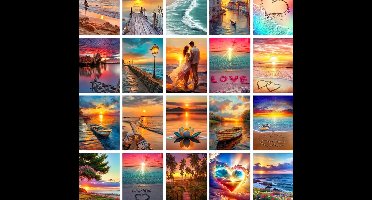 New Age Devi - Krachtige Diamant Painting - Love Beach - 25x25 cm