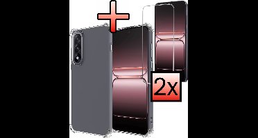 Hoesje - Met Screenprotector - 2 Stuks - Geschikt voor OnePlus Nord 5 - Sterk & Shockproof - Siliconen Case - Back Cover - Telefoon Hoes - Shock Proof - Transparant