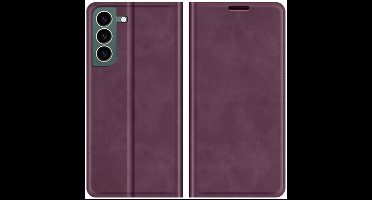 Just in Case hoesje geschikt voor Samsung Galaxy S23+ - Hoesje met Pasjeshouder - Luxe Book Case - Paars