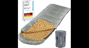 Skandika Dundee Dekenslaapzak, flanel, katoen, luxe kwaliteit, koppelbaar, dubbele slaapzak, 3 seizoenen, tot -20 °C, 220 x 80 cm / 220 x 160 cm | outdoor camping slaapzak