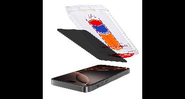 Accezz Screen protector - Geschikt voor Apple iPhone 16 Pro Max - Gehard Glas Privacy Screenprotector + Applicator