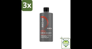 3 x SYOSS - Men Power - Shampoo - Langdurige Styling - 440ml - Grootverpakking - Haarverzorging Mannen - Shampoo Voor Mannen - Haargroei Stimuleren - Cafeïne Shampoo - Natuurlijke Shampoo
