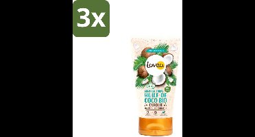 Lovea – Body Scrub – Biologische Kokos – Natuurlijke exfoliatie – 150 ml - Bulkverpakking - 3 stuks