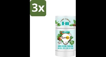 3 x Lovea – Deodorant – Solid Organic Coconut Oil – Natuurlijke bescherming – 50 g - Koffiezetapparaat