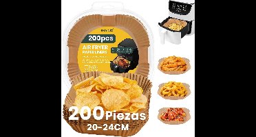 200 Stuks Bakpapier Vorm Vierkant voor Airfryer en Oven - Hittebestendig en Anti-Aanbak