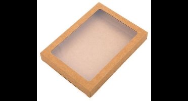 Kraftdoosjes met Venster 12,5x2,2x16,8cm (25 stuks)