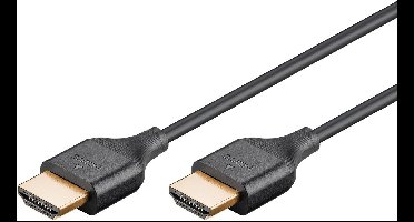 HDMI kabel | Slimline | HDMI2.1 (8K 60Hz + HDR) | CCS | zwart | 0,50 meter