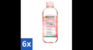 6 x Garnier - SkinActive - Micellair Reinigingswater - Rozenwater - Stralende Huid - 400 ml - Micellair Water - Reinigingswater - Rozenwater - Stralende Huid - Gevoelige Huid